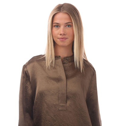 Green - Side - Hugo Boss Womens-Ladies Beshiny Blouse