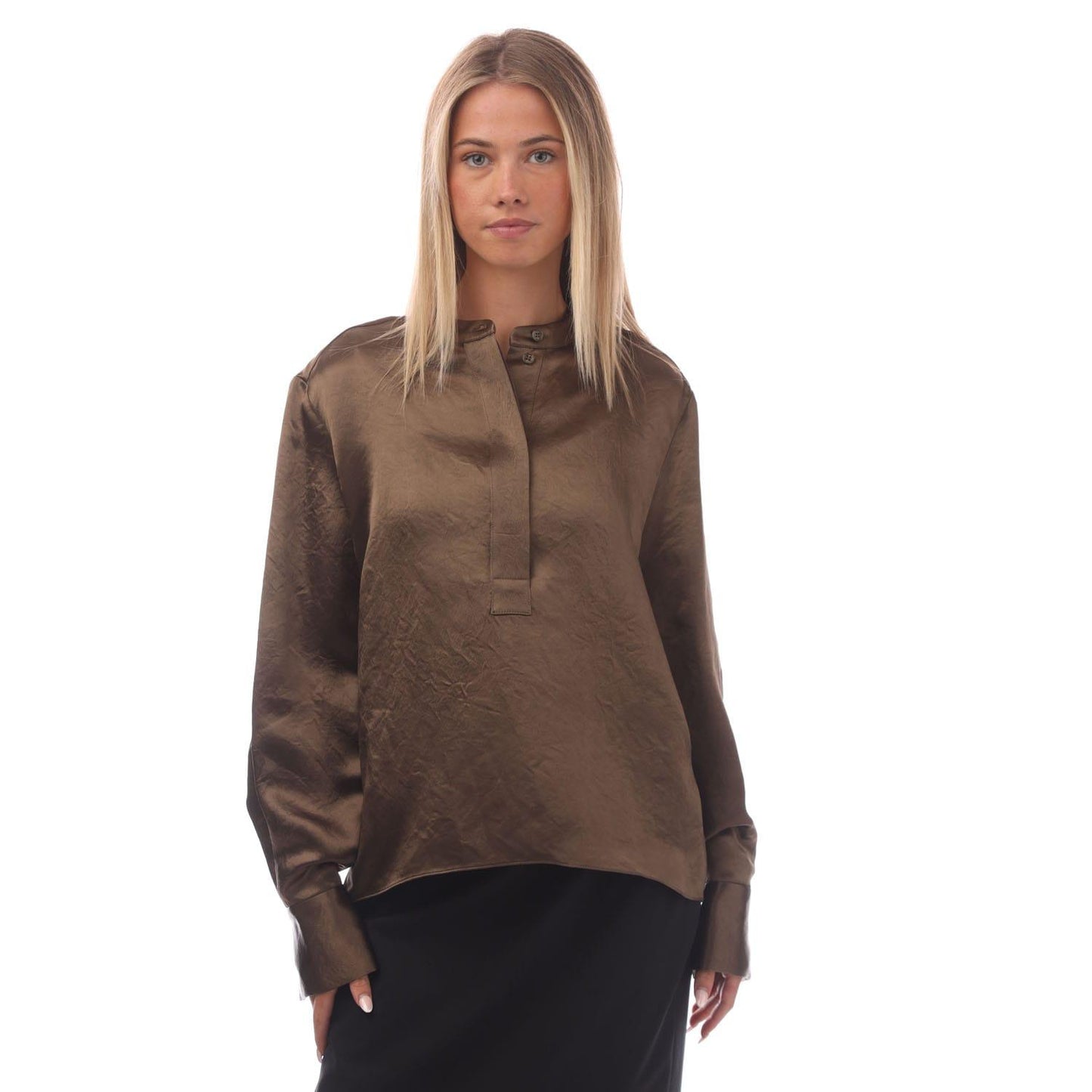 Green - Front - Hugo Boss Womens-Ladies Beshiny Blouse