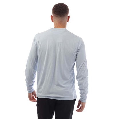Light Blue - Back - Tom Ford Mens Cotton Long-Sleeved T-Shirt