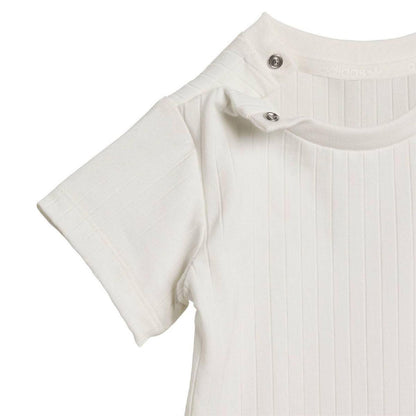 Black - Side - Adidas Baby Short Sleeved T Shirt And Shorts Set