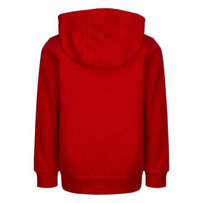 Red-Black - Back - Nike Childrens-Kids Club HBR Pull Over Hoodie
