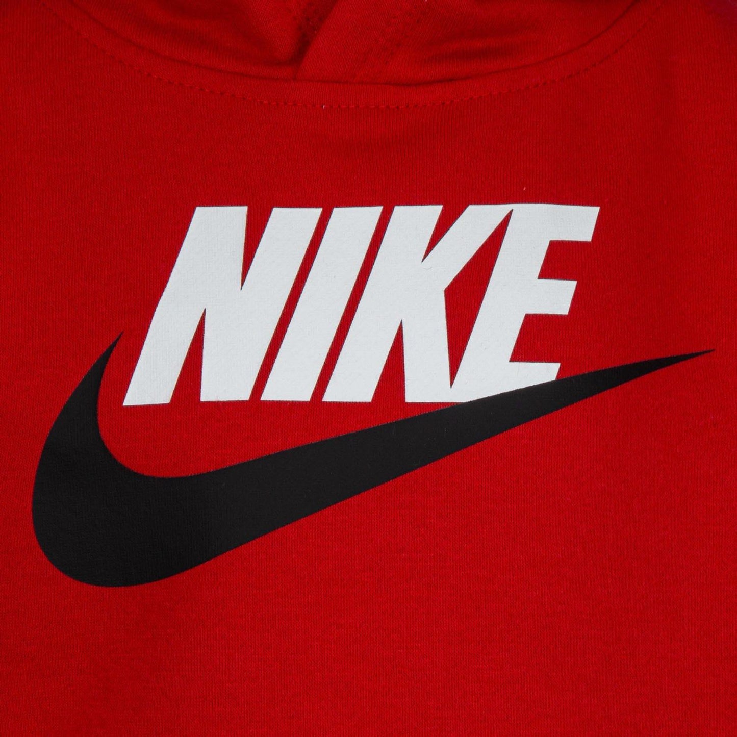 Red-Black - Pack Shot - Nike Childrens-Kids Club HBR Pull Over Hoodie