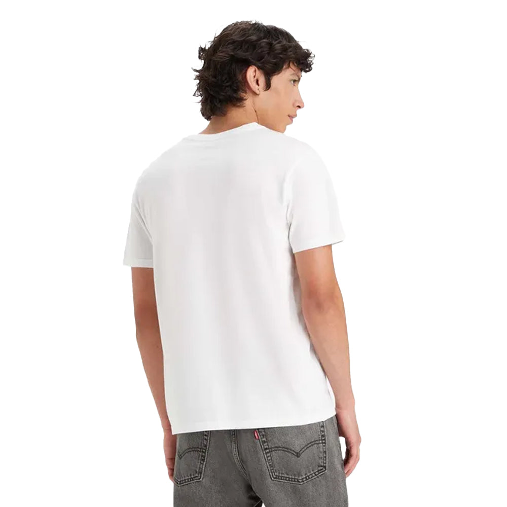 White - Back - Levis Mens Baby Tab Relaxed Fit T-Shirt