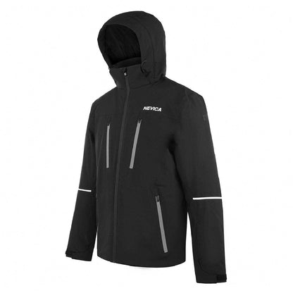 Black - Side - Nevica Mens Meribel Waterproof Long-Sleeved Ski Jacket