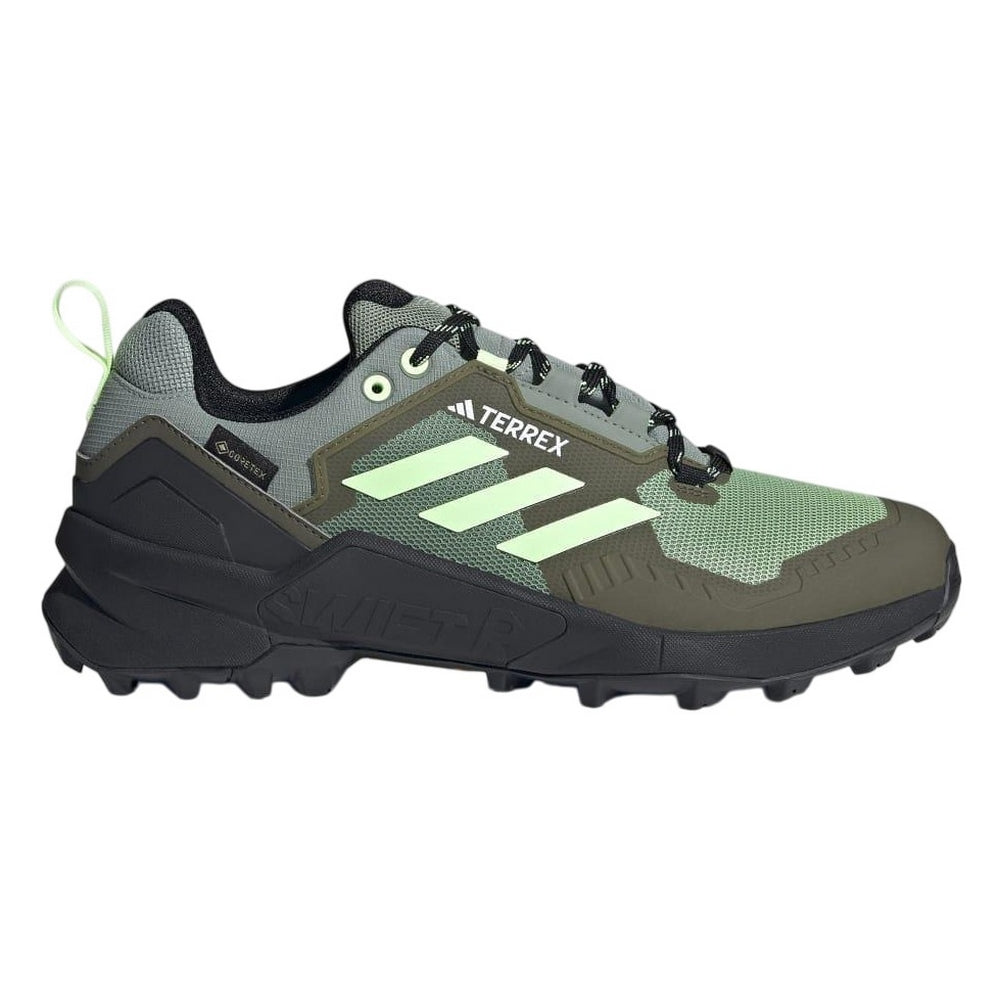 Silver Green-Olive Strata - Back - Adidas Mens Terrex Swift R3 GORE-TEX Hiking Shoes