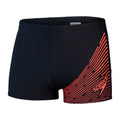 Black-Red - Front - Speedo Mens Medley Logo Swim Briefs