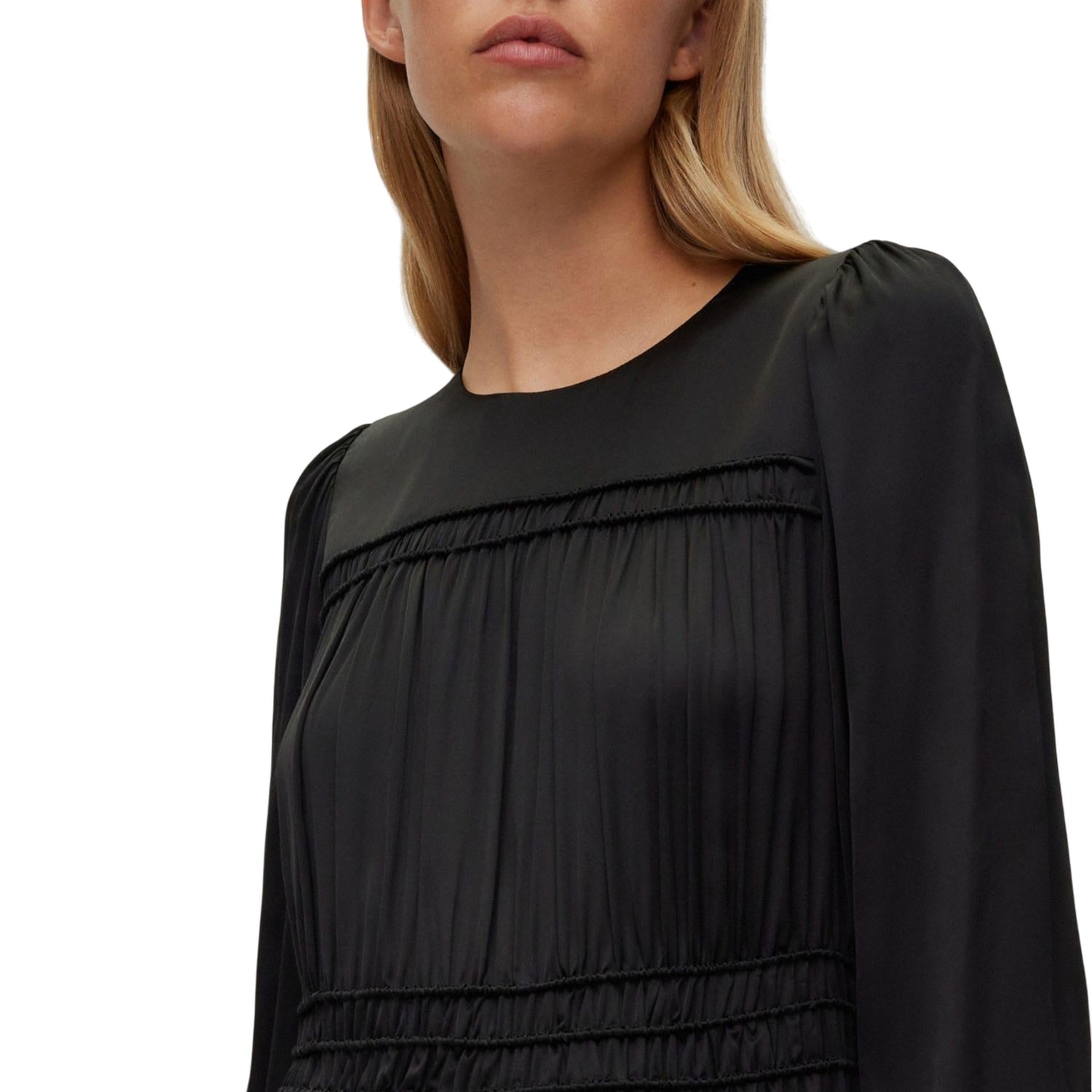 Black - Side - Boss Womens-Ladies C_Dilli Midi Dress