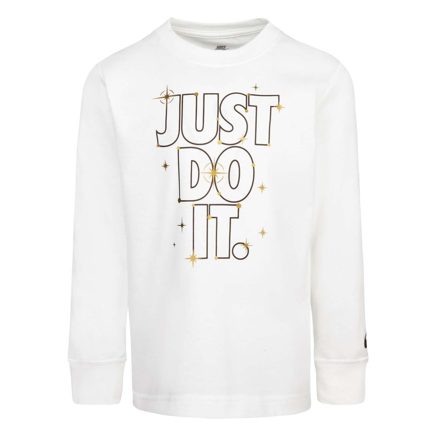 Cream - Front - Nike Childrens-Kids Shine Long-Sleeved T-Shirt