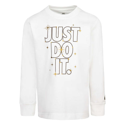 Cream - Front - Nike Childrens-Kids Shine Long-Sleeved T-Shirt