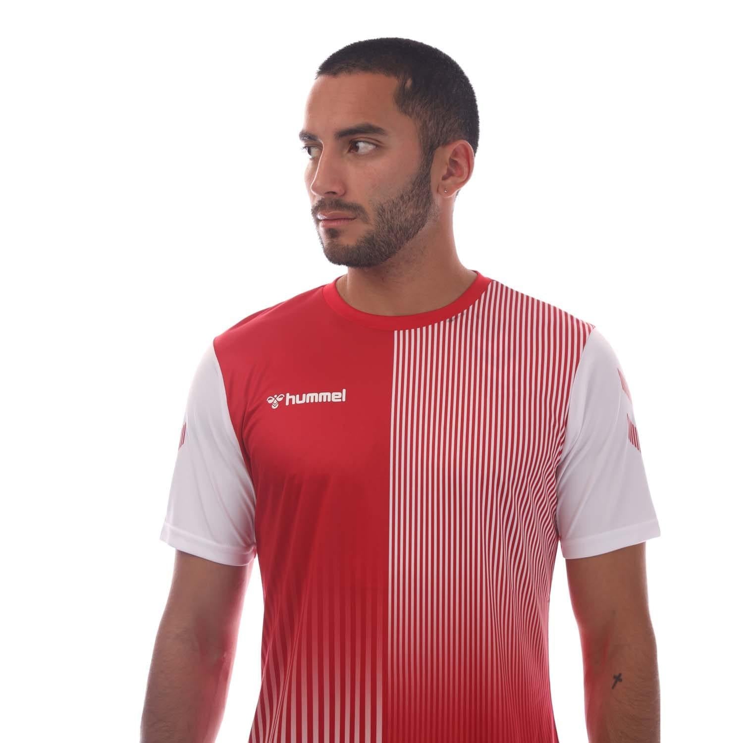 Red-White - Side - Hummel Mens Mexico T-Shirt