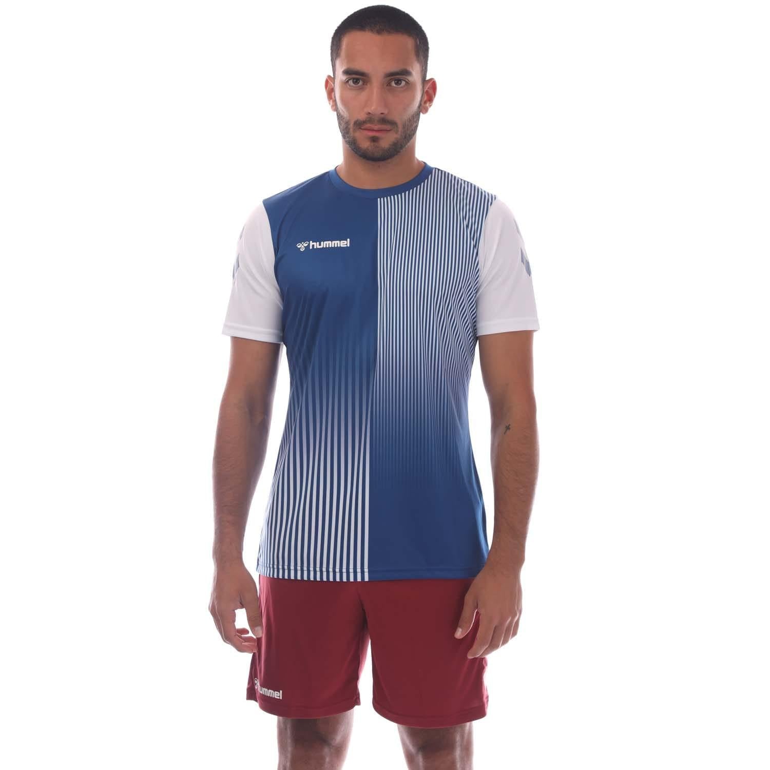 Blue-White - Front - Hummel Mens Mexico T-Shirt