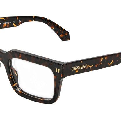 Havana Brown - Side - Off White Mens Clip On 2 Sunglasses