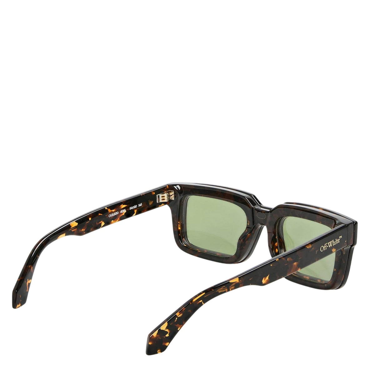 Havana-Green - Back - Off White Mens Clip On 2 Sunglasses