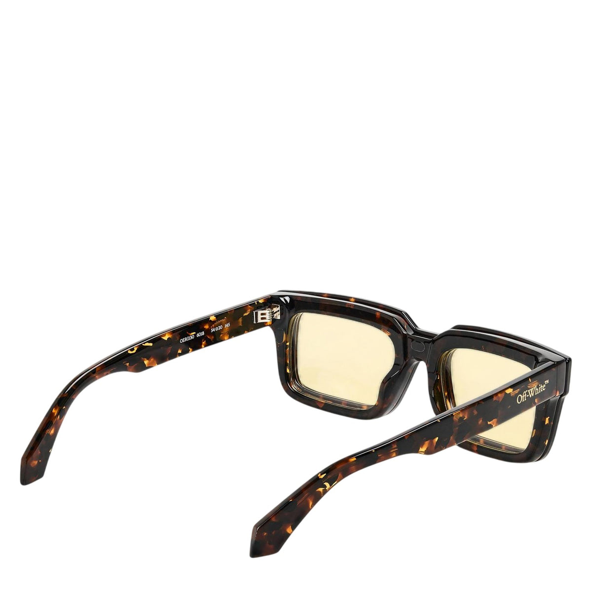 Havana-Yellow - Back - Off White Mens Clip On 2 Sunglasses