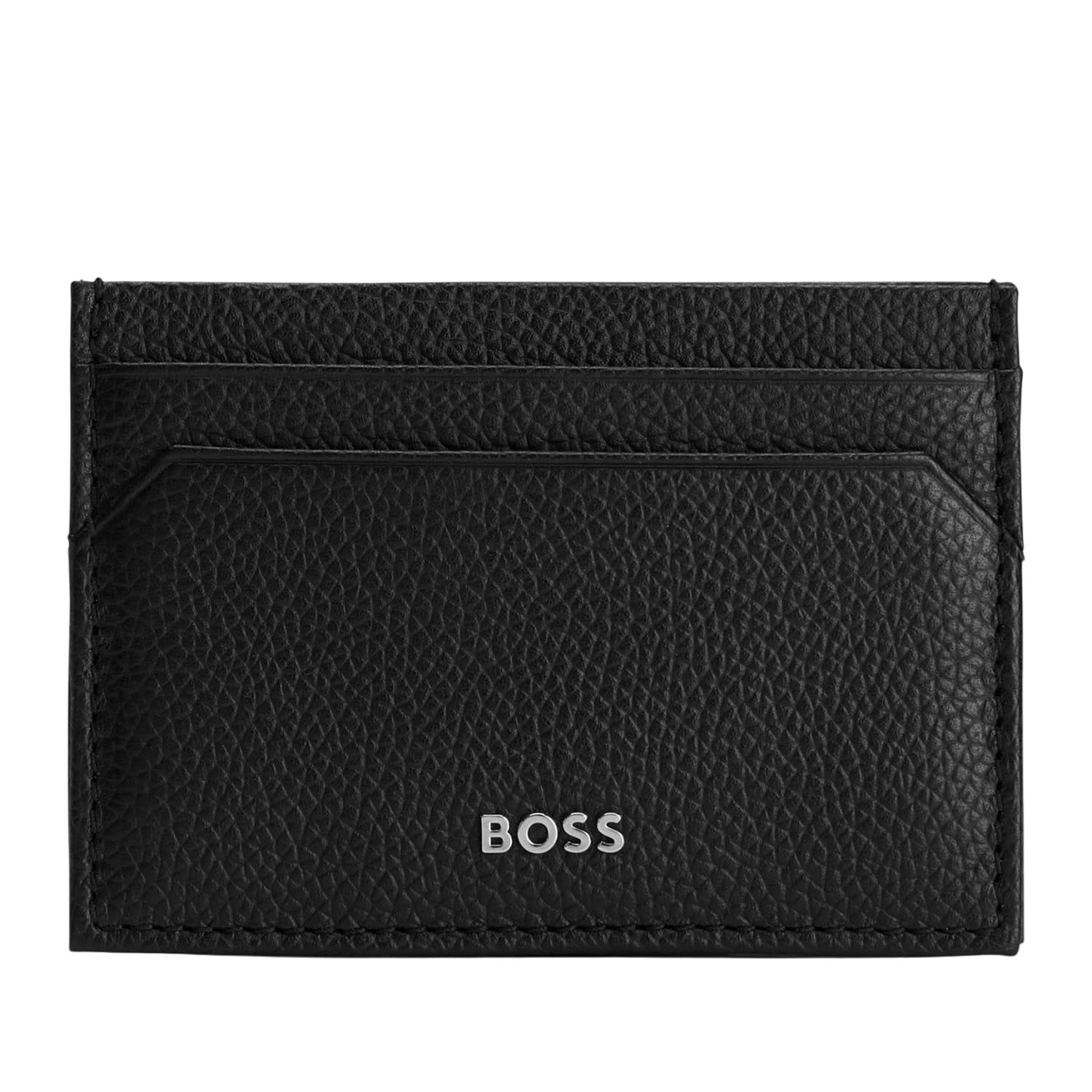 Black - Front - Boss Highway Leather Card Holder