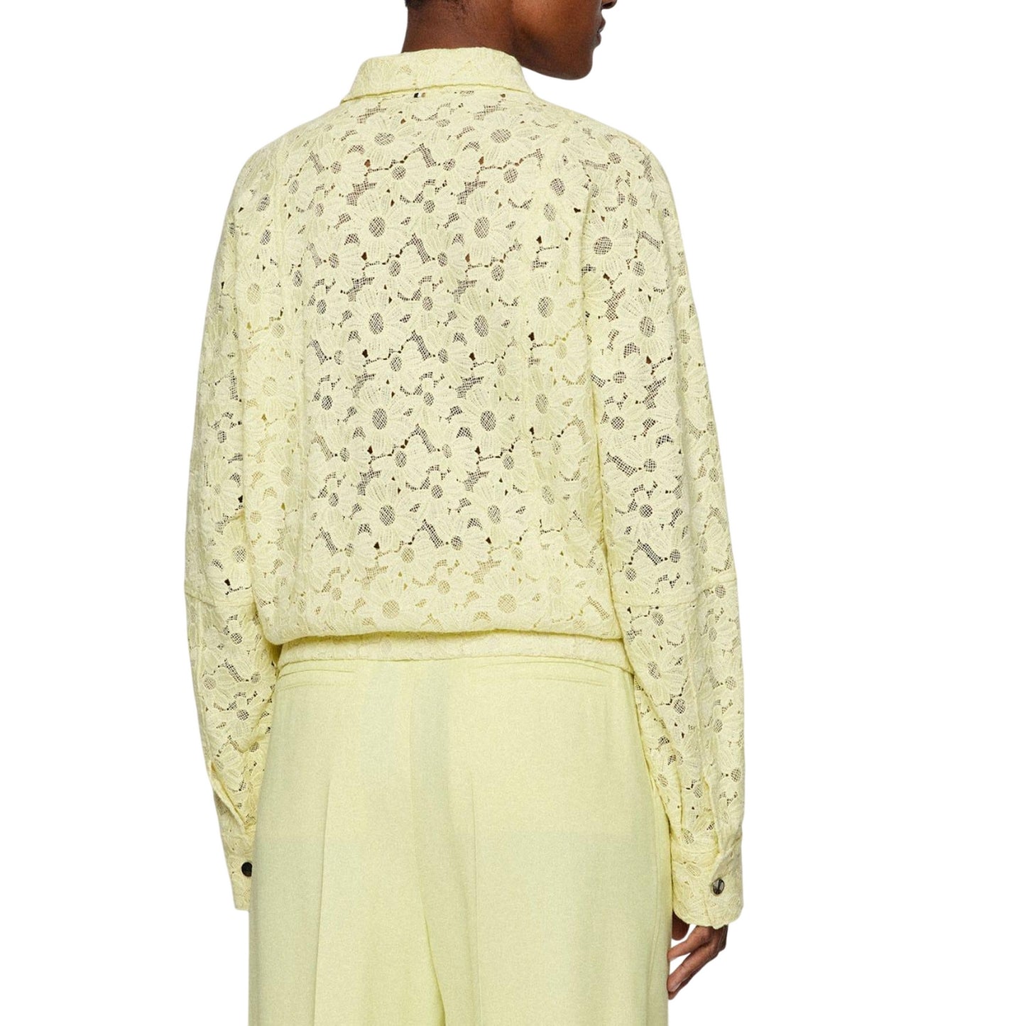 Yellow - Back - Boss Womens-Ladies Jamiella Lace Jacket