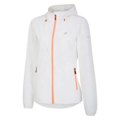 White - Side - Dare 2B Womens-Ladies Gravitate Lightweight Waterproof Jacket