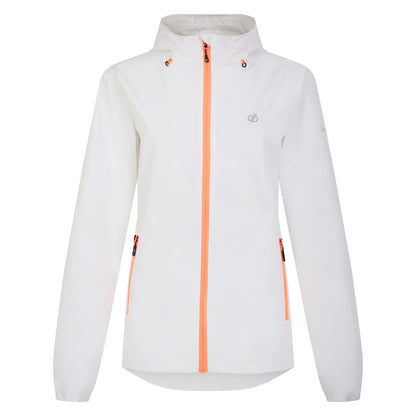 White - Front - Dare 2B Womens-Ladies Gravitate Lightweight Waterproof Jacket