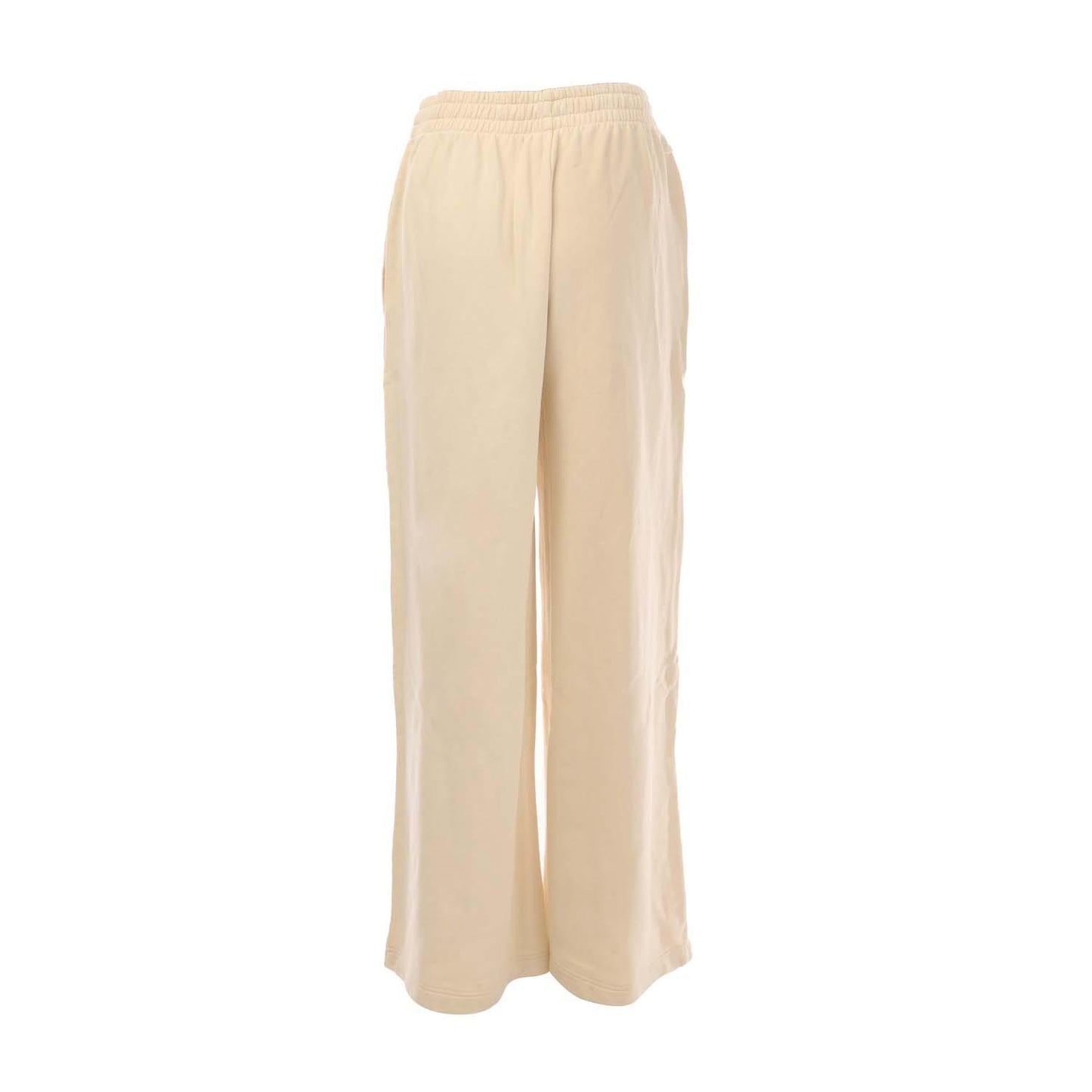 White - Back - Lacoste Womens-Ladies Badge Wide Leg Jogging Bottoms