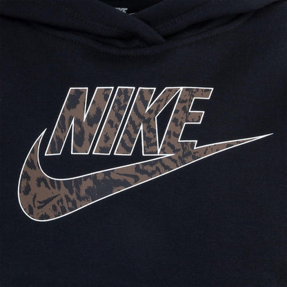 Black - Side - Nike Childrens-Kids Home Swoosh Hoodie