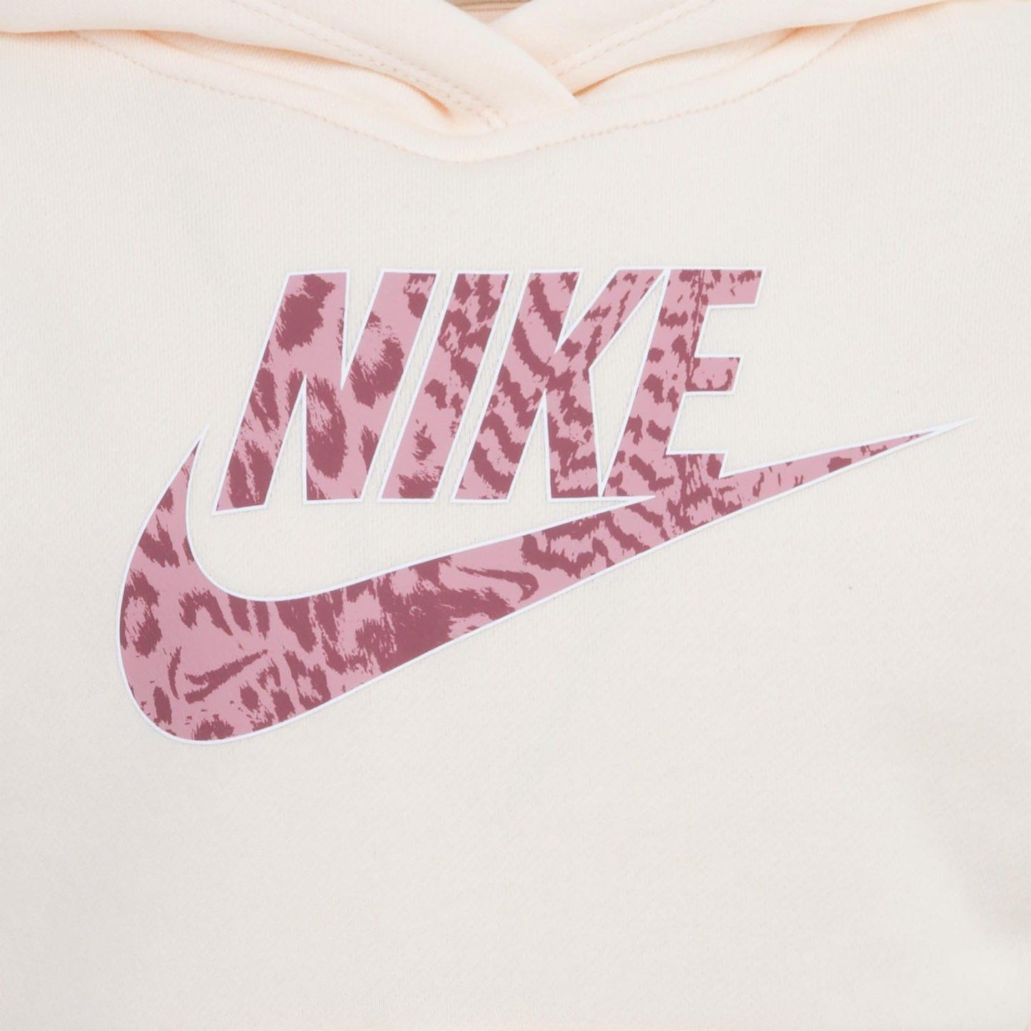 Cream - Side - Nike Childrens-Kids Home Swoosh Hoodie