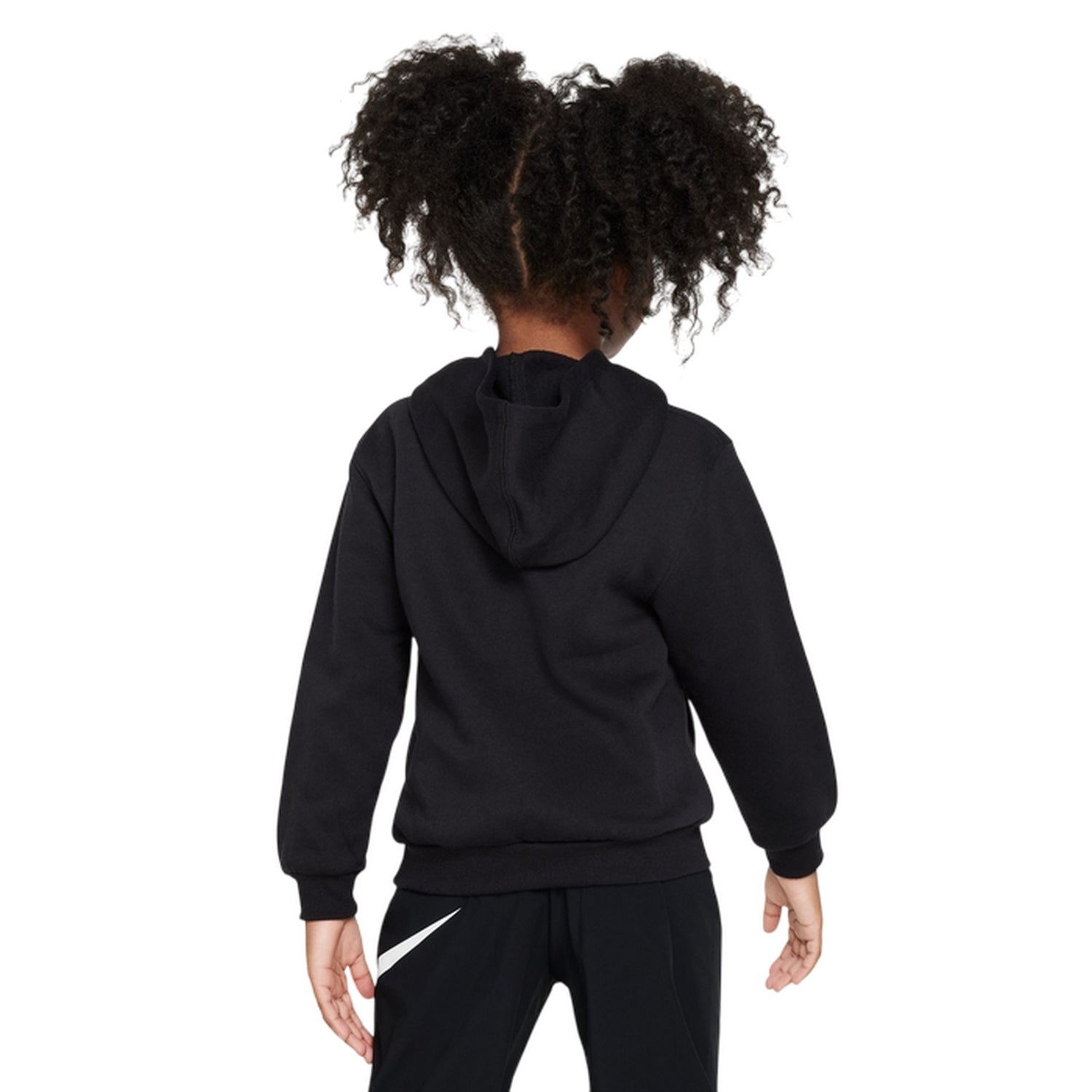 Black - Pack Shot - Nike Childrens-Kids Home Swoosh Hoodie