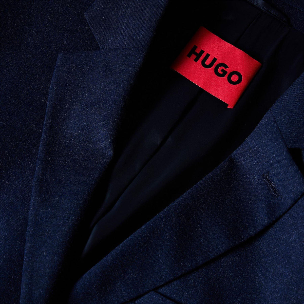 Navy - Side - Hugo Mens Suit Jacket