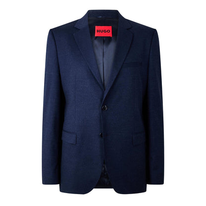 Navy - Front - Hugo Mens Suit Jacket