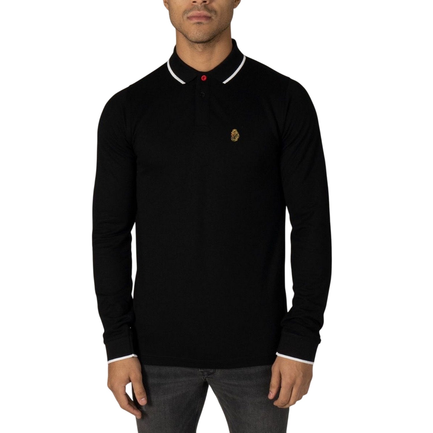 Black - Lifestyle - Luke 1977 Mens Meadtastic Long-Sleeved Sport Polo Shirt