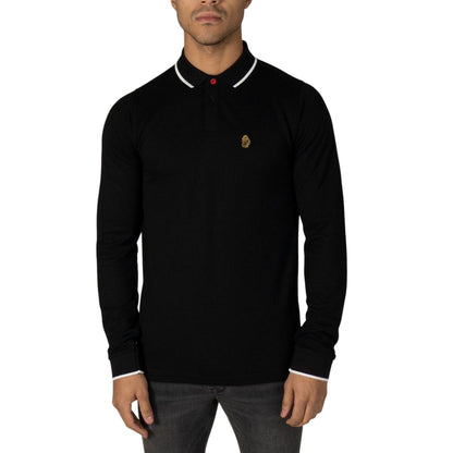 Black - Lifestyle - Luke 1977 Mens Meadtastic Long-Sleeved Sport Polo Shirt