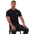 Black - Lifestyle - Emporio Armani Mens EA7 Logo Taped T-Shirt