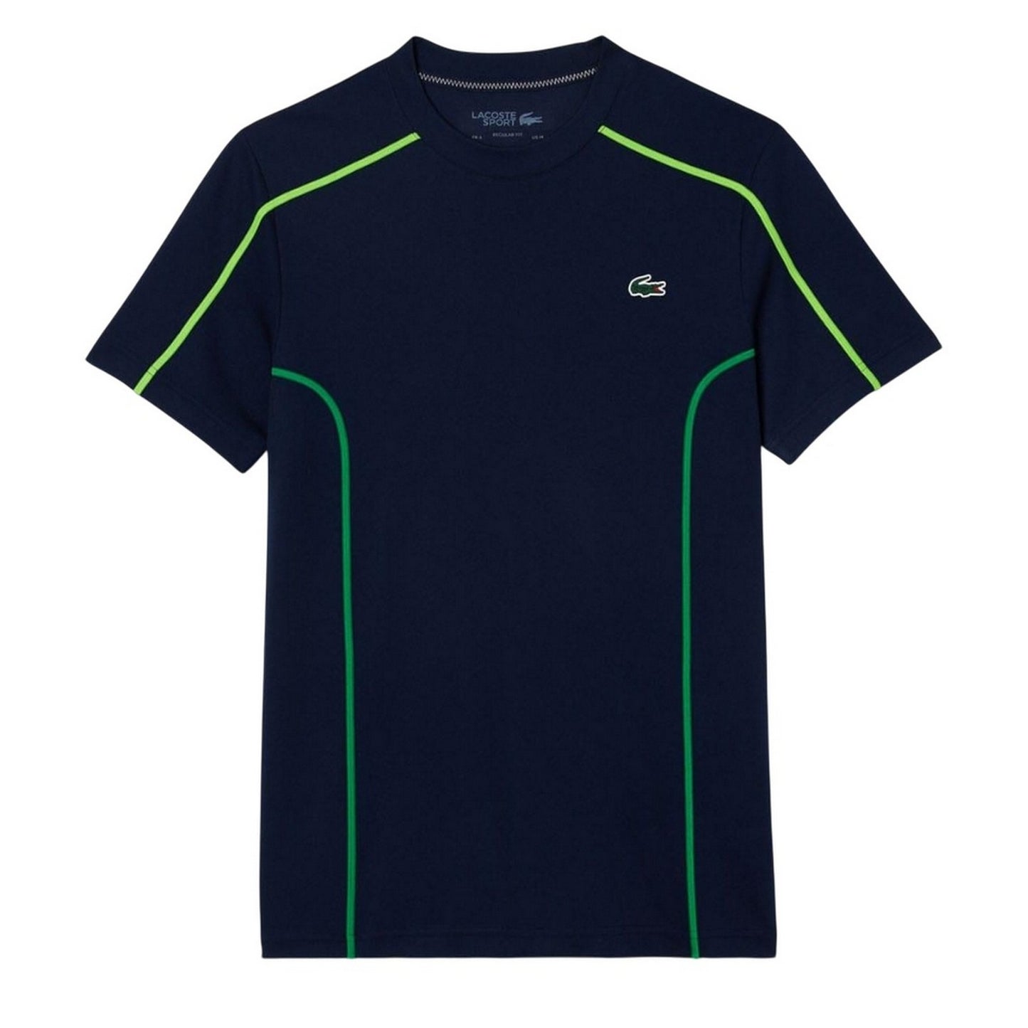 Navy - Front - Lacoste Mens Pique Ultra Dry Tennis T-Shirt