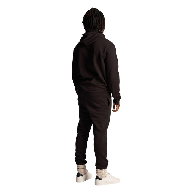 Black - Pack Shot - Lyle & Scott Mens Ripple Logo Jogging Bottoms