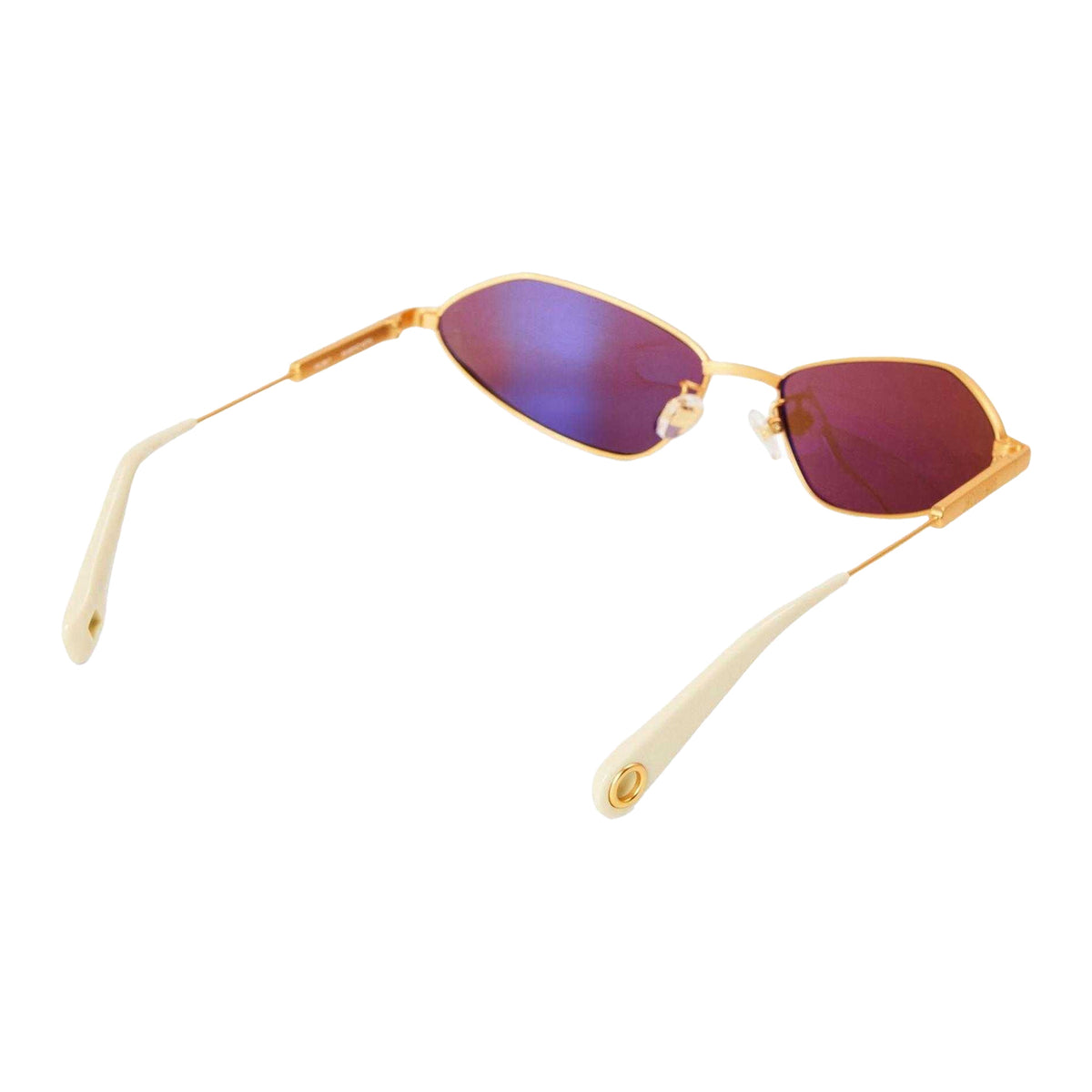 Gold - Back - Jacquemus Womens Linda Farrow Cat Eye Sunglasses