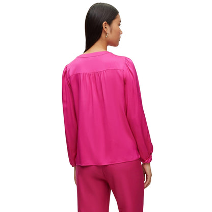 Pink - Back - Boss Womens-Ladies Biralana Blouse