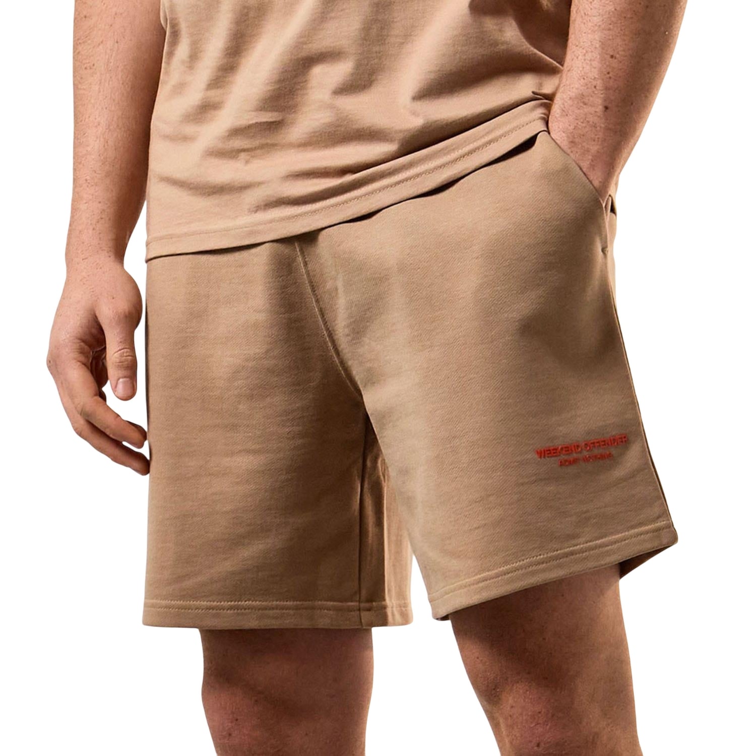 Cognac - Pack Shot - Weekend Offender Mens Mytros Loose Fit Shorts