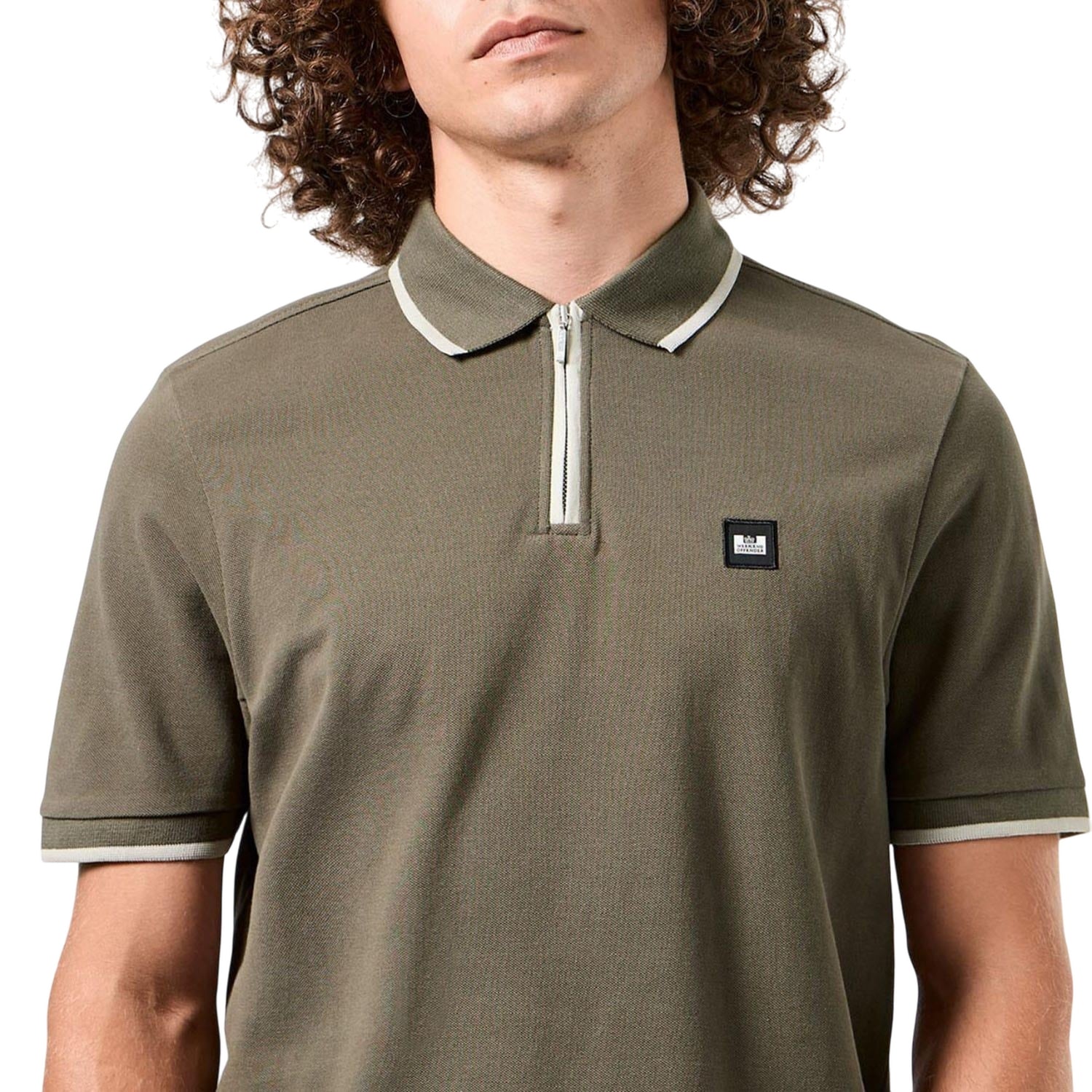 Green - Lifestyle - Weekend Offender Mens Shore Zipped Polo Shirt
