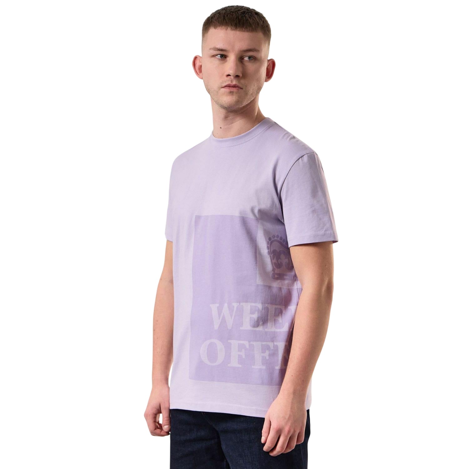 Purple - Side - Weekend Offender Mens Ryan Large Prison Print T-Shirt