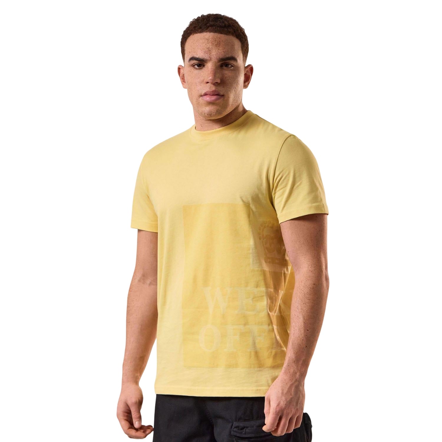Yellow - Lifestyle - Weekend Offender Mens Ryan Large Prison Print T-Shirt