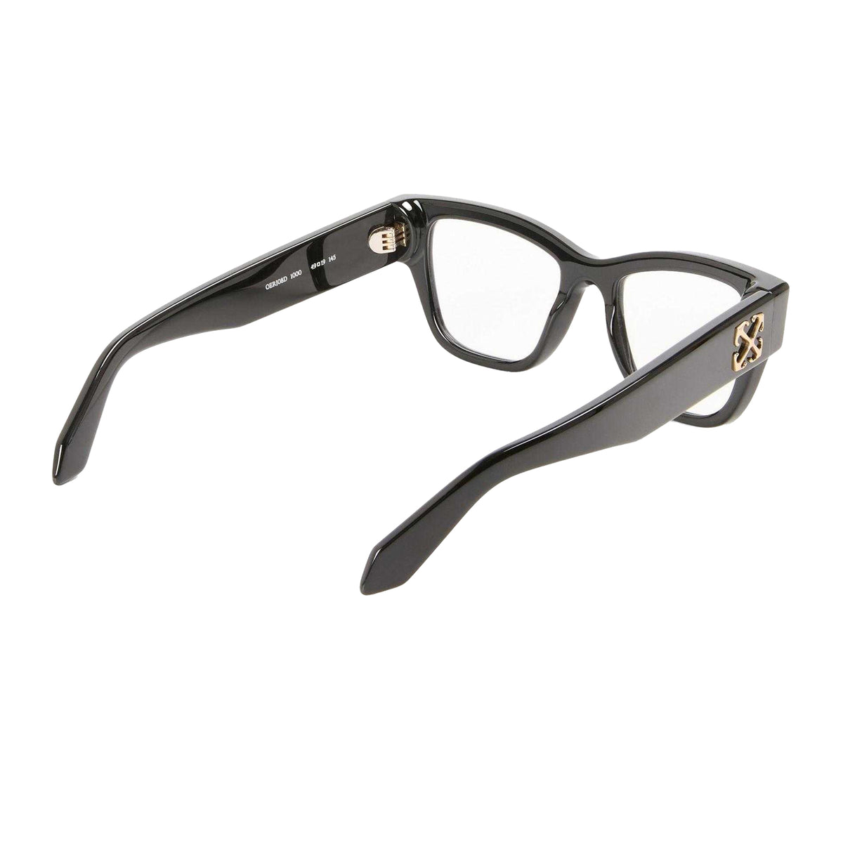 Black - Back - Off White Unisex Style 8D Rectangle Sunglasses