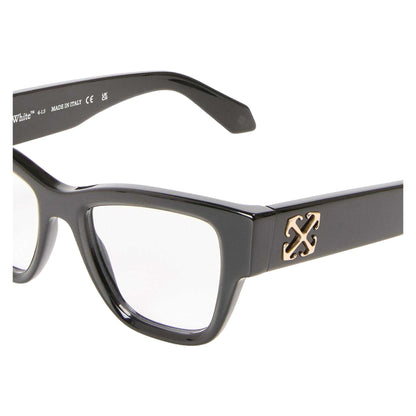 Black - Side - Off White Unisex Style 8D Rectangle Sunglasses