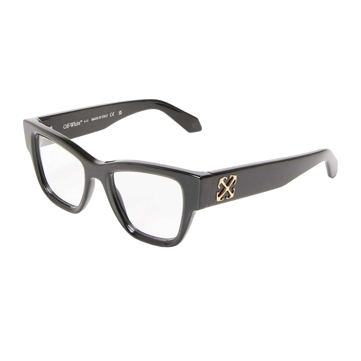 Black - Front - Off White Unisex Style 8D Rectangle Sunglasses