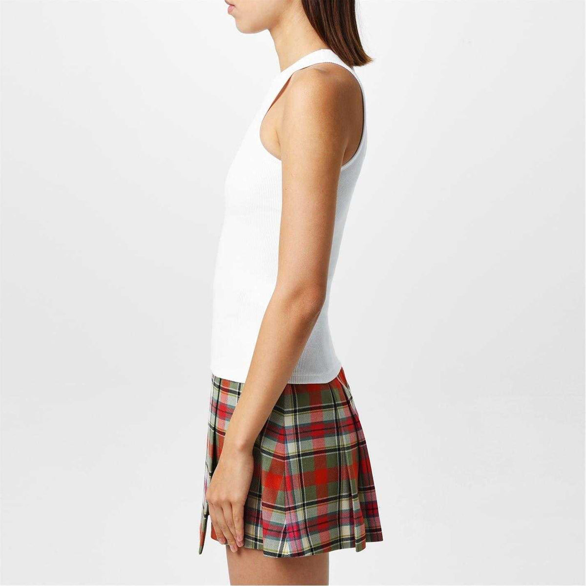 White - Lifestyle - Vivienne Westwood Womens Ladies Embroidered Logo Vest Top