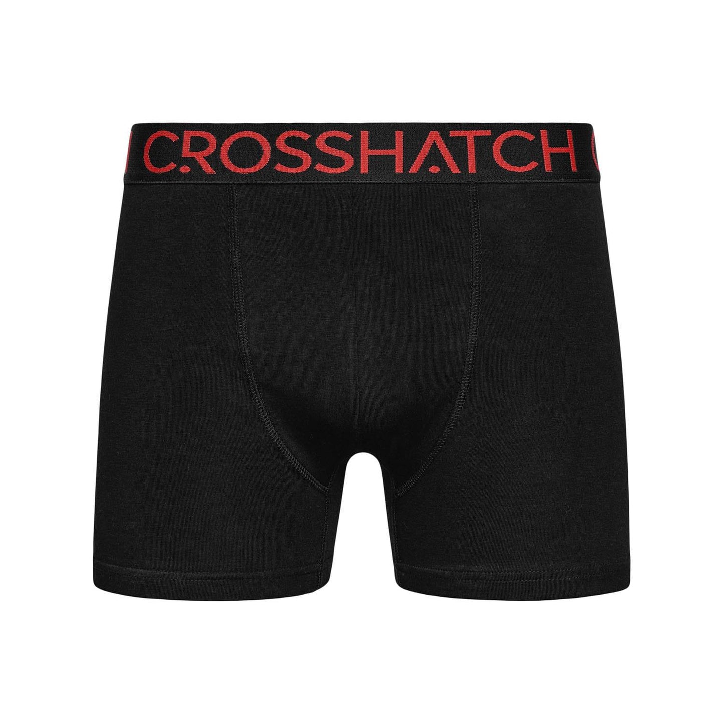 Black - Back - Crosshatch Mens Chasma Boxer Shorts (Pack of 3)