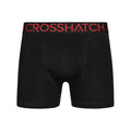 Black - Back - Crosshatch Mens Chasma Boxer Shorts (Pack of 3)