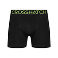 Black - Lifestyle - Crosshatch Mens Chasma Boxer Shorts (Pack of 3)