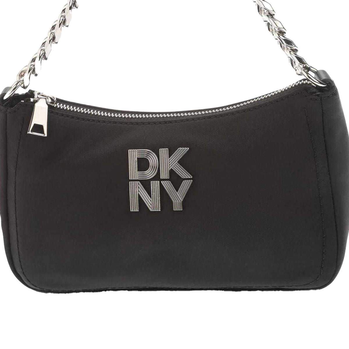 Black Silver - Side - DKNY Demi Shoulder Bag