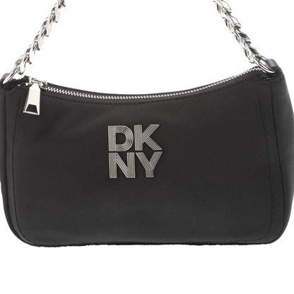 Black Silver - Side - DKNY Demi Shoulder Bag