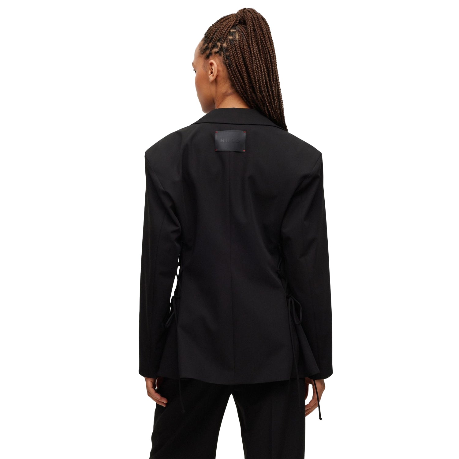 Black - Back - Hugo Womens-Ladies Almere Regular Blazer