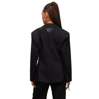 Black - Back - Hugo Womens-Ladies Almere Regular Blazer